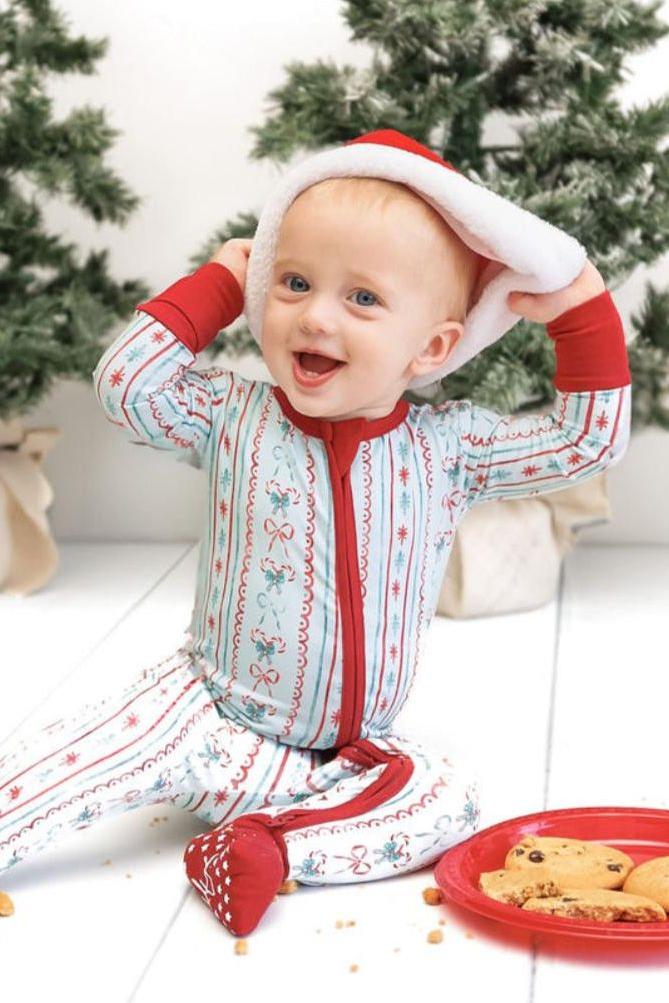 Vintage Christmas-Zip-Up Pajamas