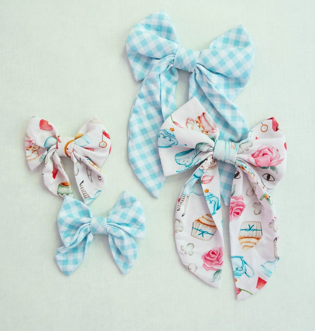 Alice in Wonderland & Gingham Hair Bows