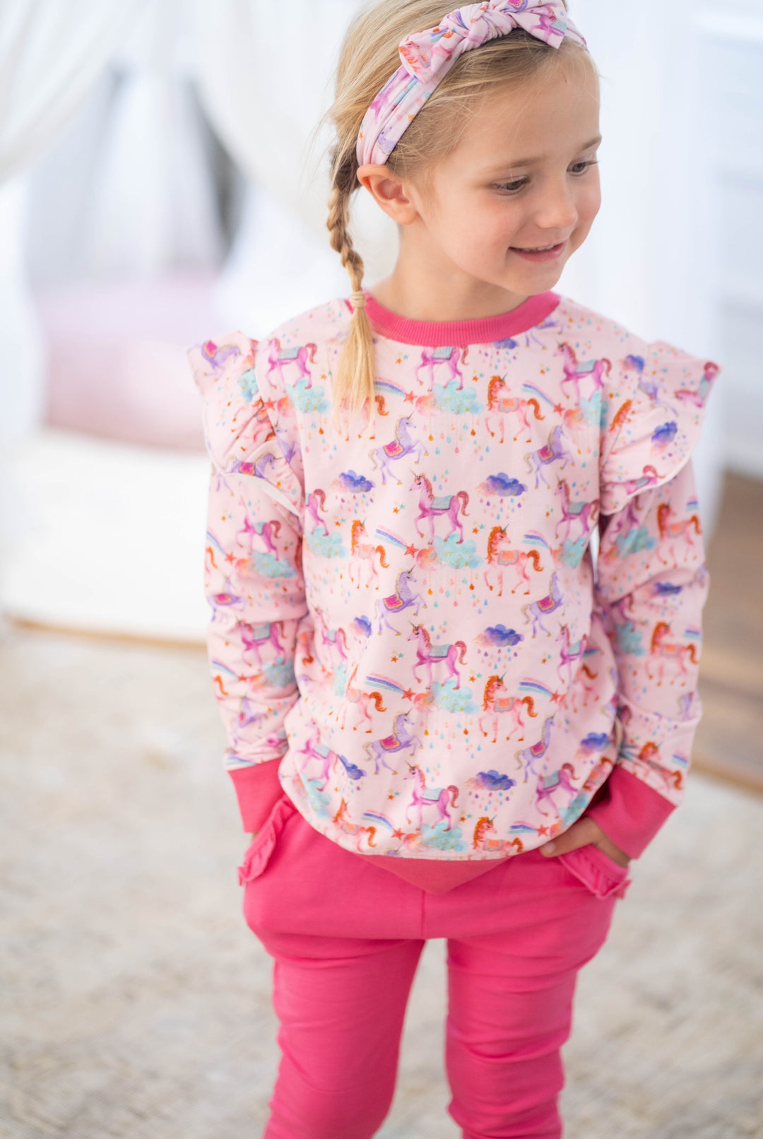 Magical Unicorns- Girls French Terri Sweatshirt