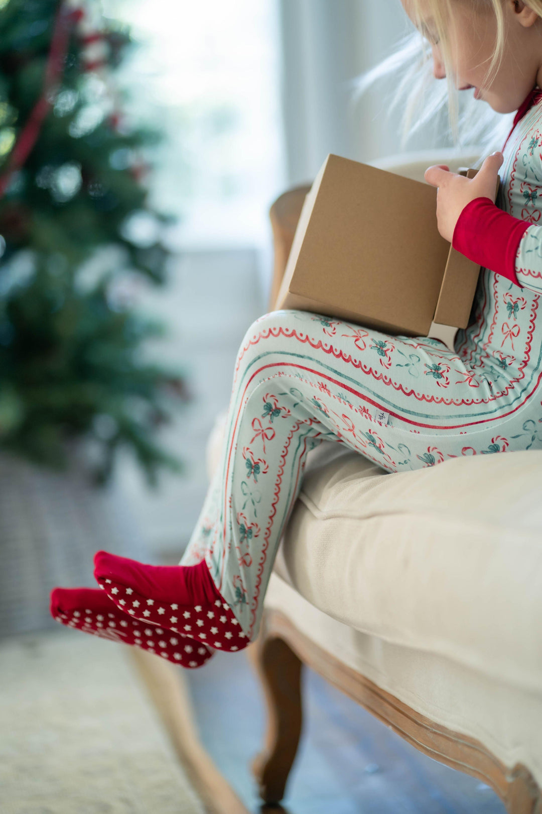 Vintage Christmas-Zip-Up Pajamas