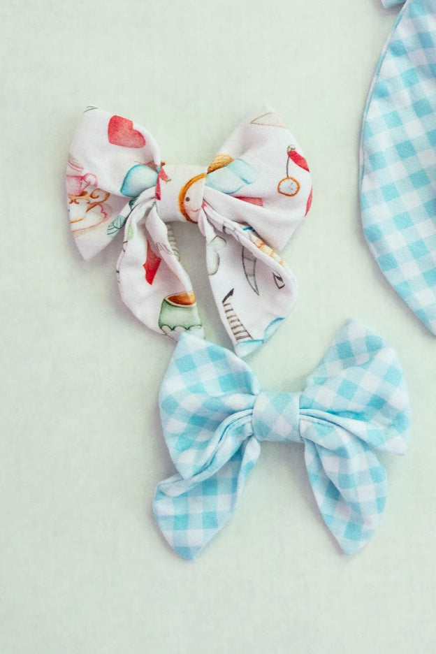 Alice in Wonderland & Gingham Hair Bows