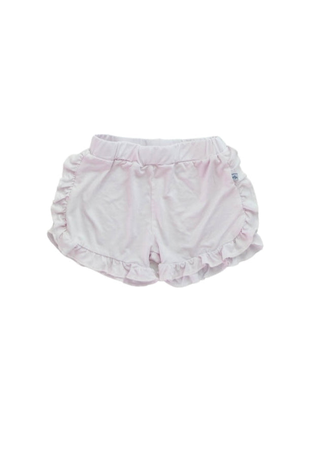 baby pink girls ruffle shorts
