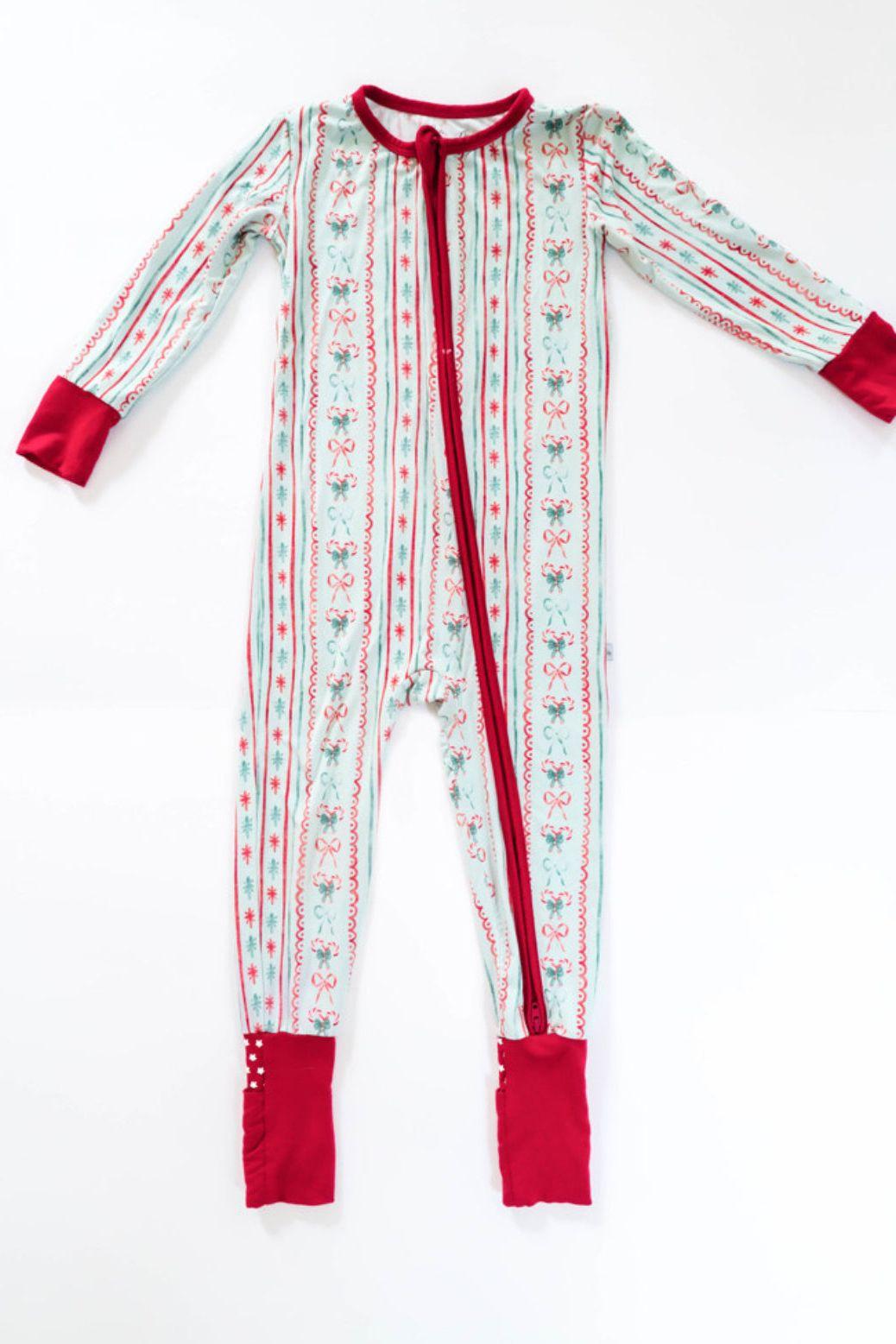 Vintage Christmas-Zip-Up Pajamas