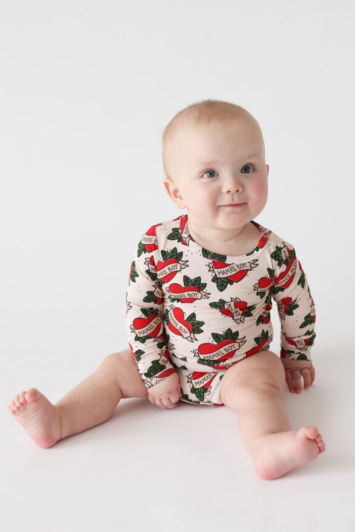 Mama's Boy - Long Sleeve Baby Bodysuit