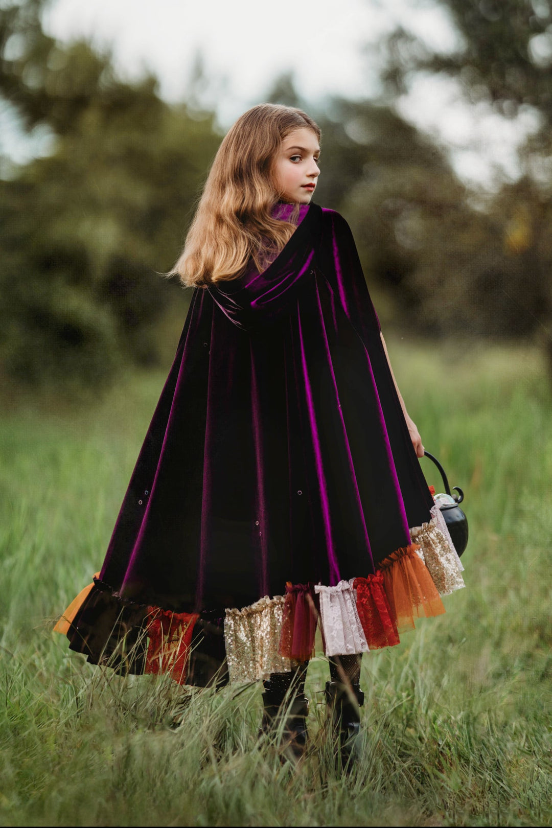 Sarah Sanderson inspired purple witch cape – Hocus Pocus Halloween costume for kids