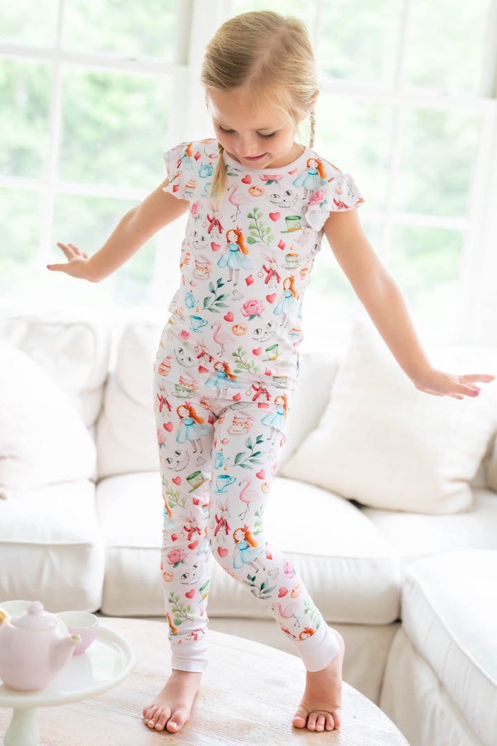 Alice in Wonderland - Girls Bamboo Two-Piece Pajama Set