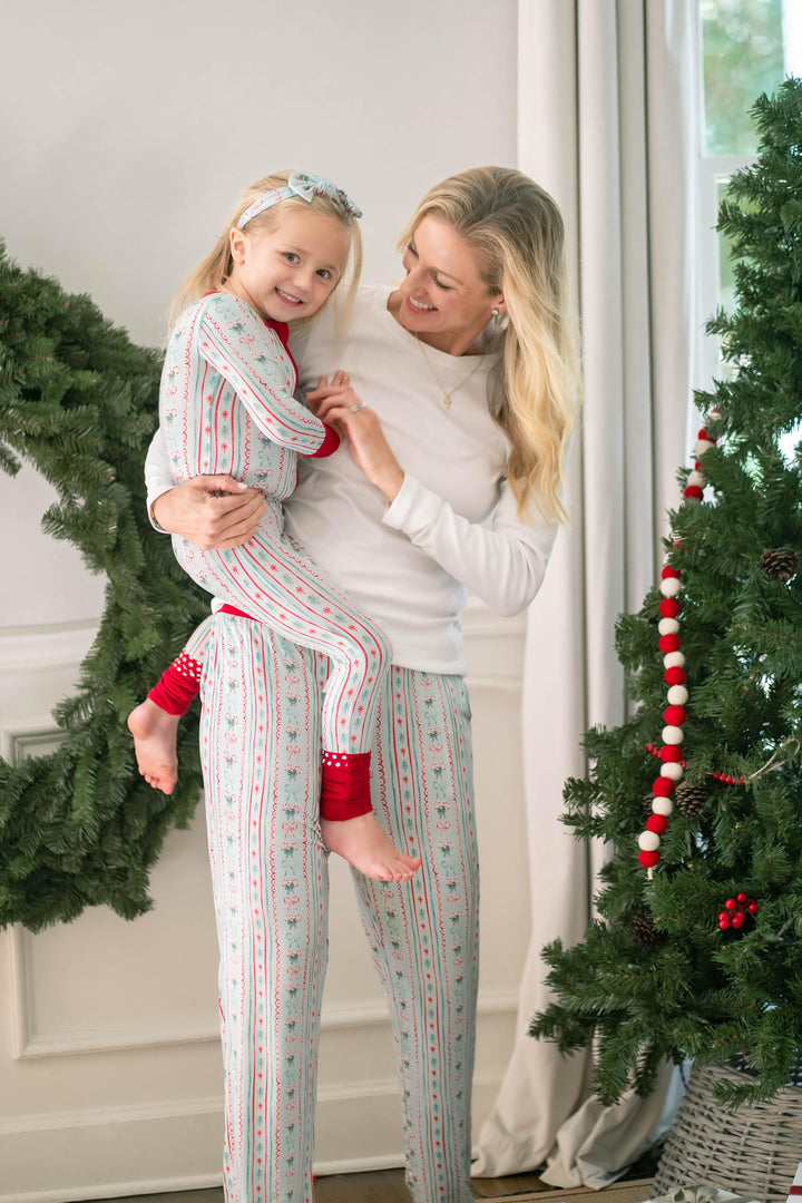 Vintage Christmas-Zip-Up Pajamas