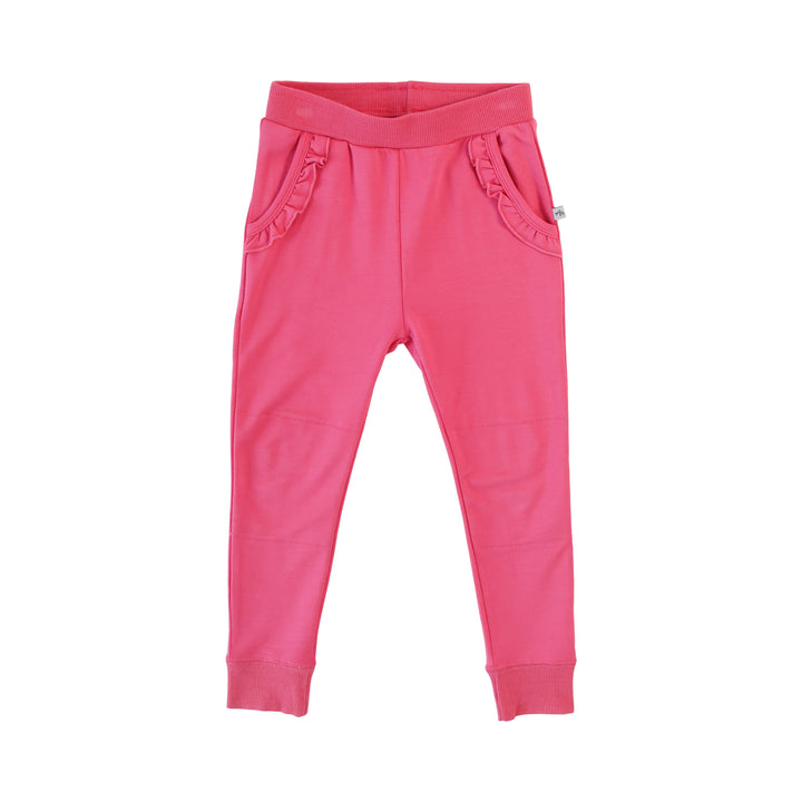 Hot Pink- Girls' French Terry Joggers