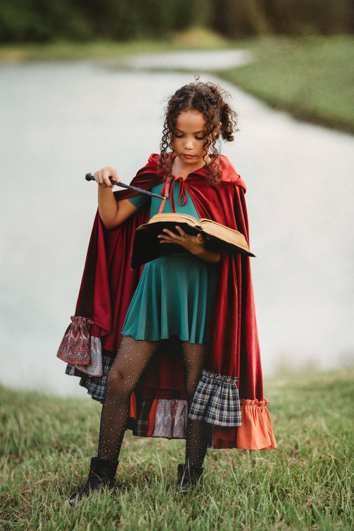 Toddler, Kids and Adult Halloween witch costume – red Mary Sanderson inspired Hocus Pocus cape