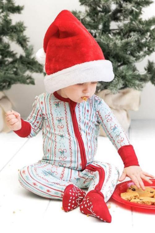 Vintage Christmas-Zip-Up Pajamas