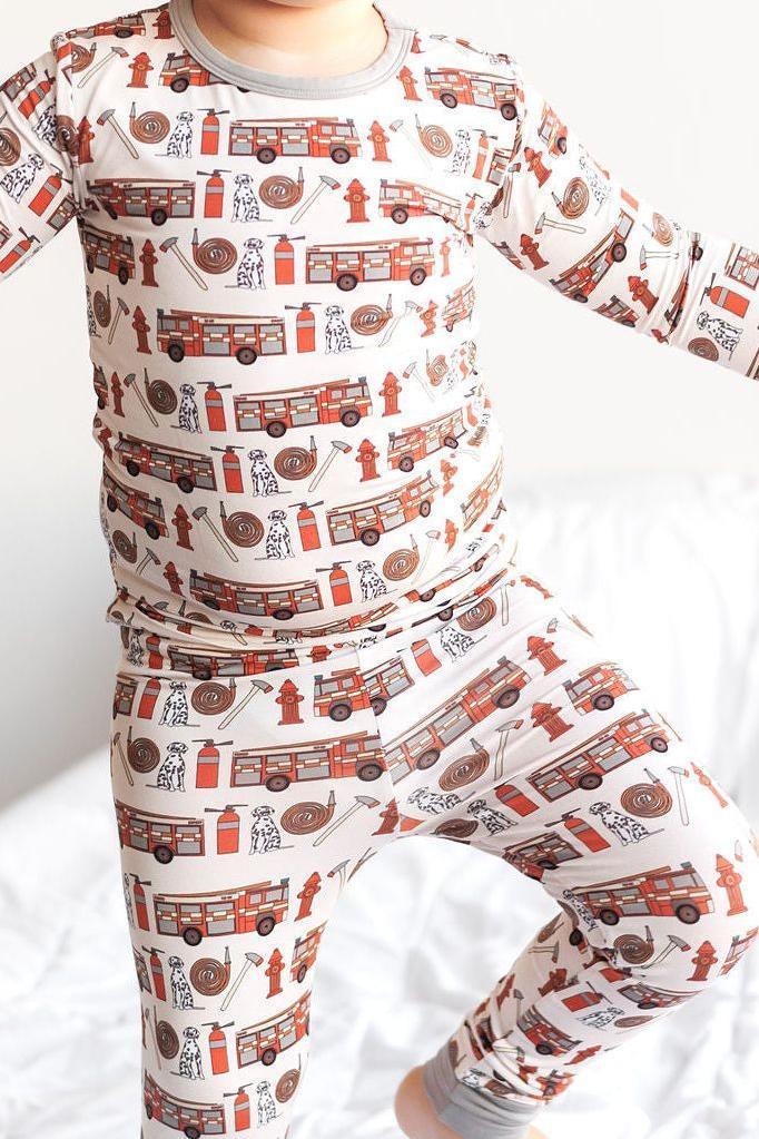 Firehouse Friends Kid's Bamboo Two-Piece Pajama Set