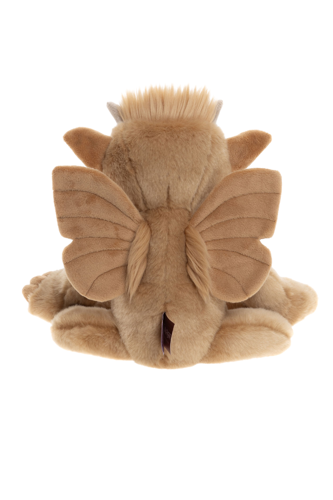 Bartizan Charlie Bears gargoyle plush side view soft golden brown plush teddy with sculpted wings