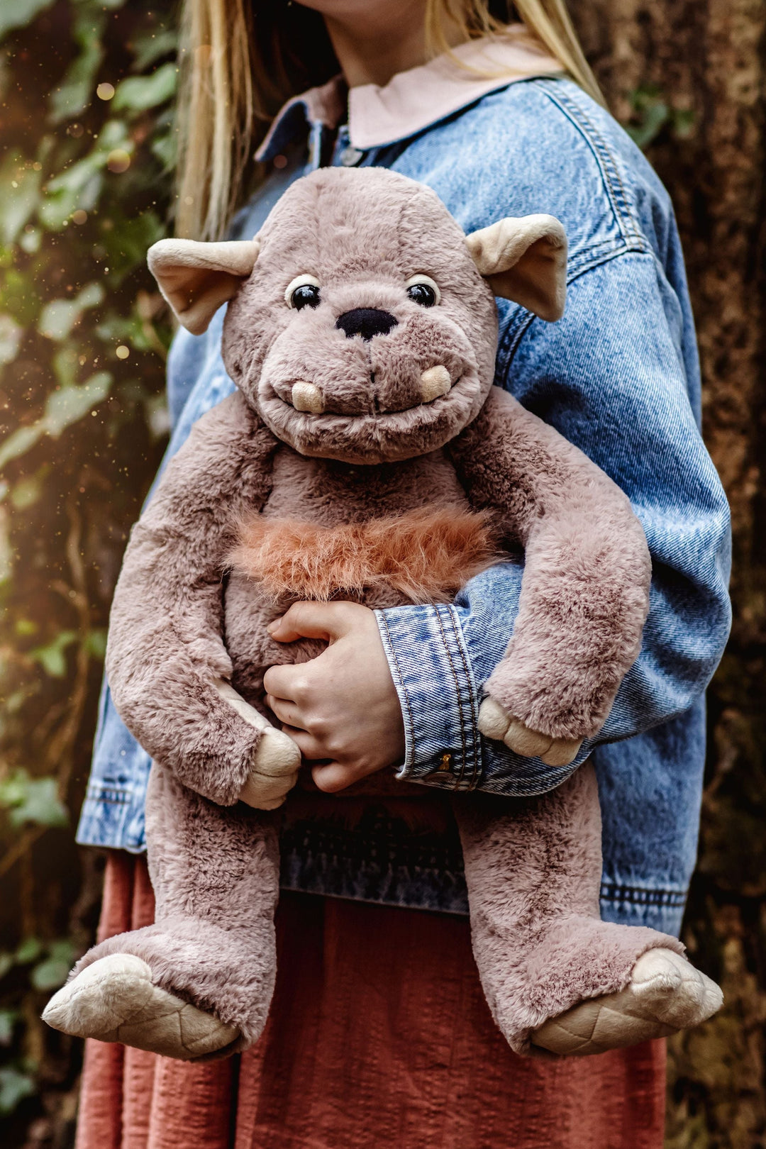 Boulder giant plush by Charlie Bears Bearhouse in light brown