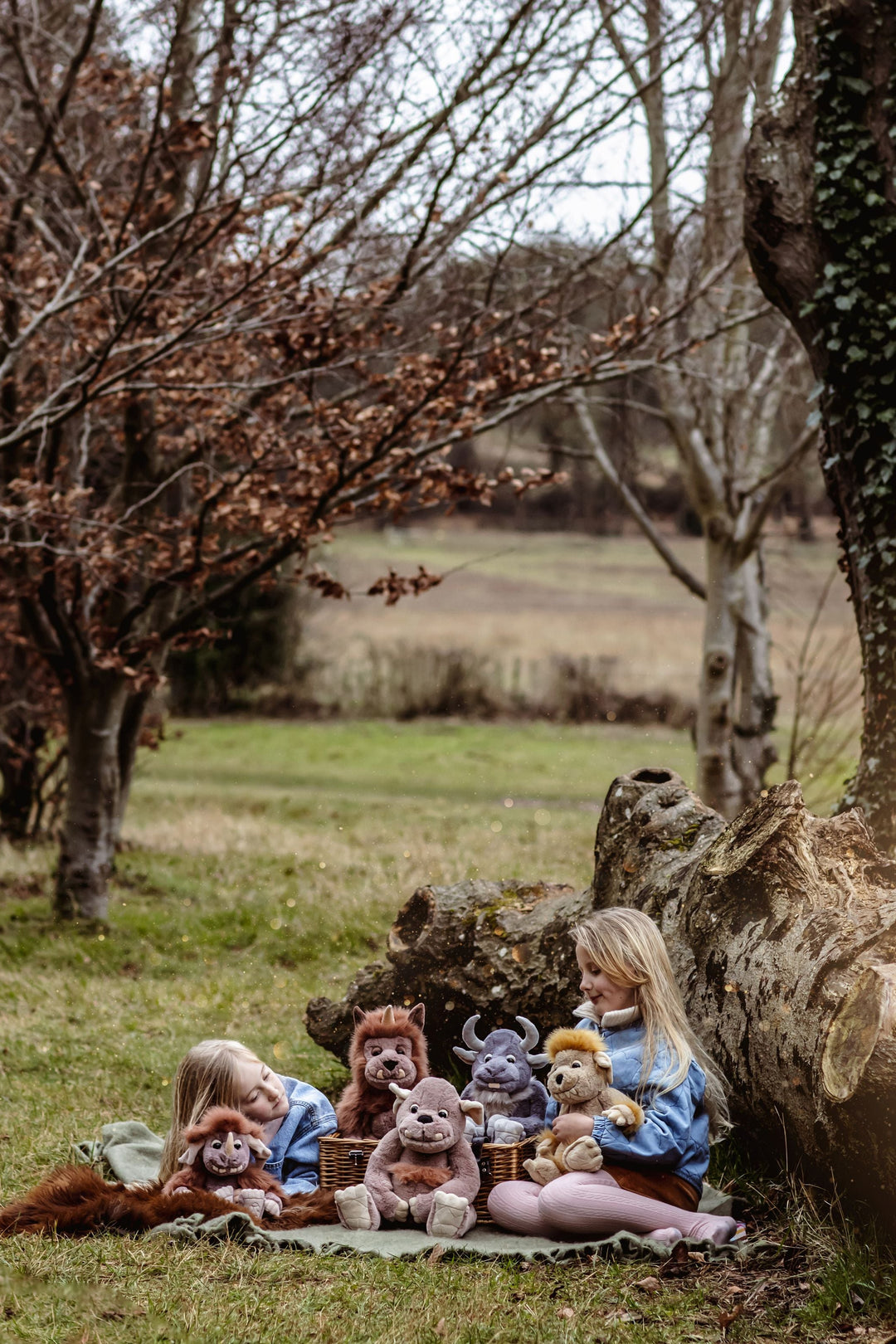 Boulder giant plush and friends outdoor family photo
