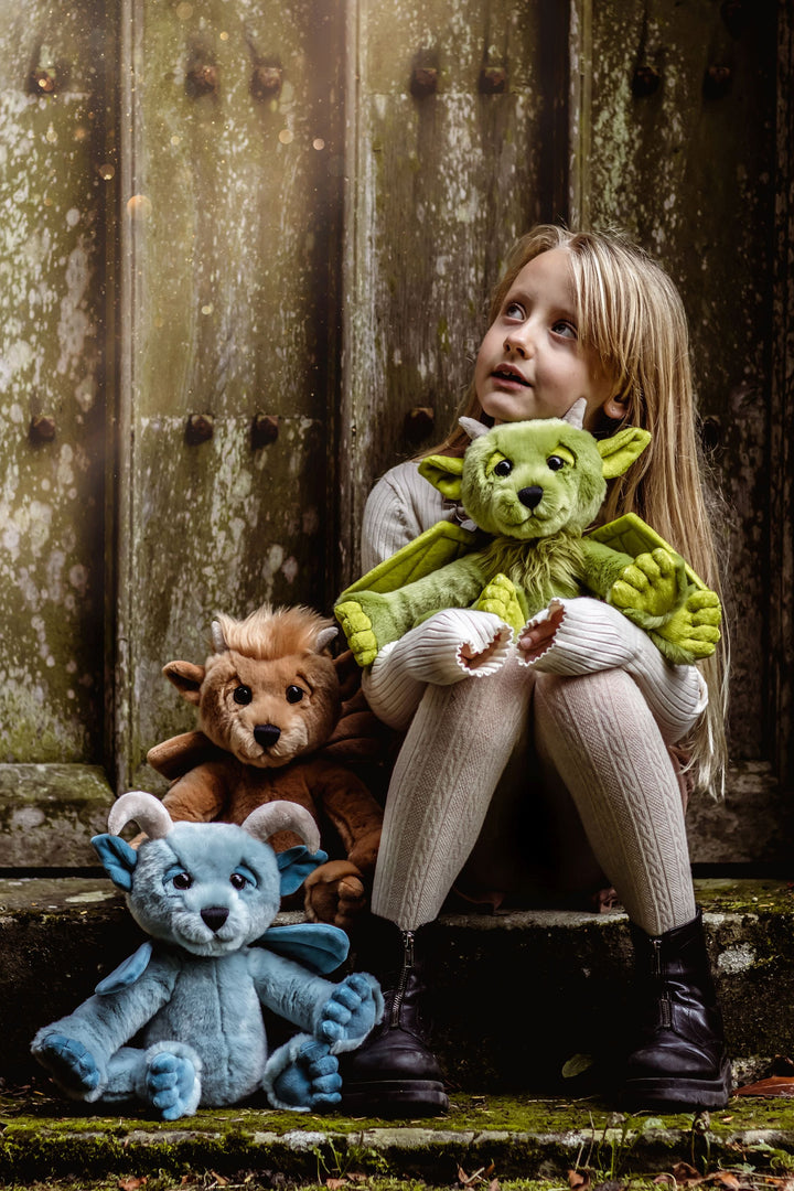 Charlie Bears Bearhouse mythical creature plush collection lifestyle photo fantasy characters display scene