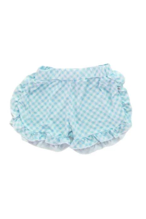 Blue Gingham - Girls Ruffle Shorts