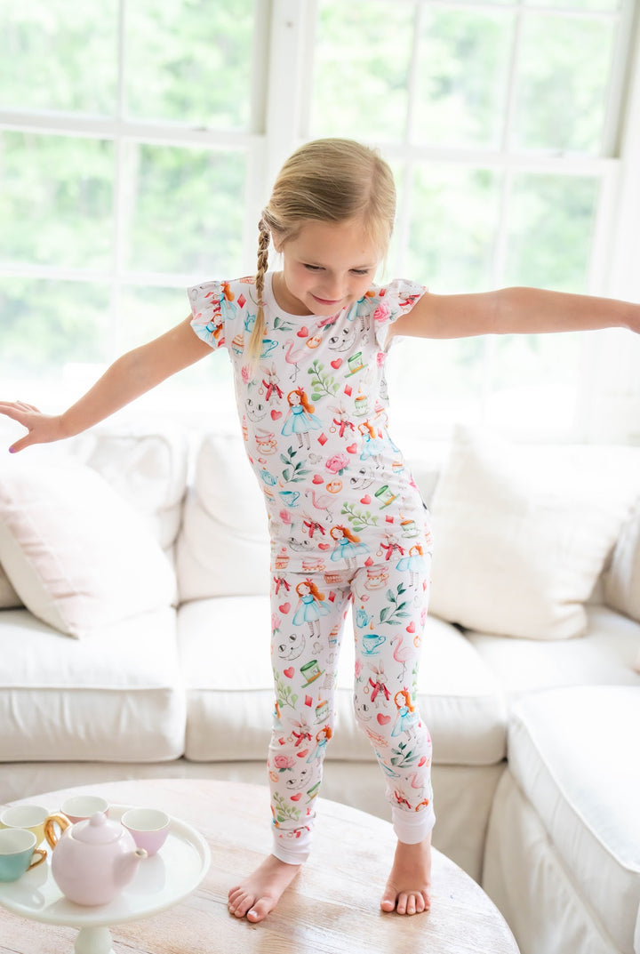 Alice in Wonderland - Girls Bamboo Two-Piece Pajama Set