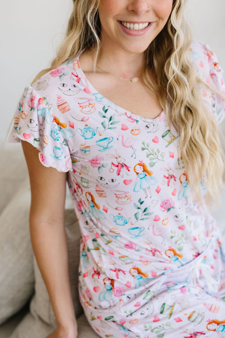 alice in wonderland mama jogger pajama set