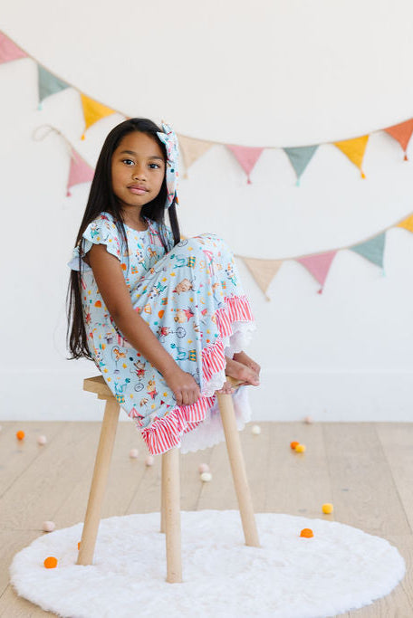 Take Me to the Circus – Girls’ Short Sleeve Twirl Dress