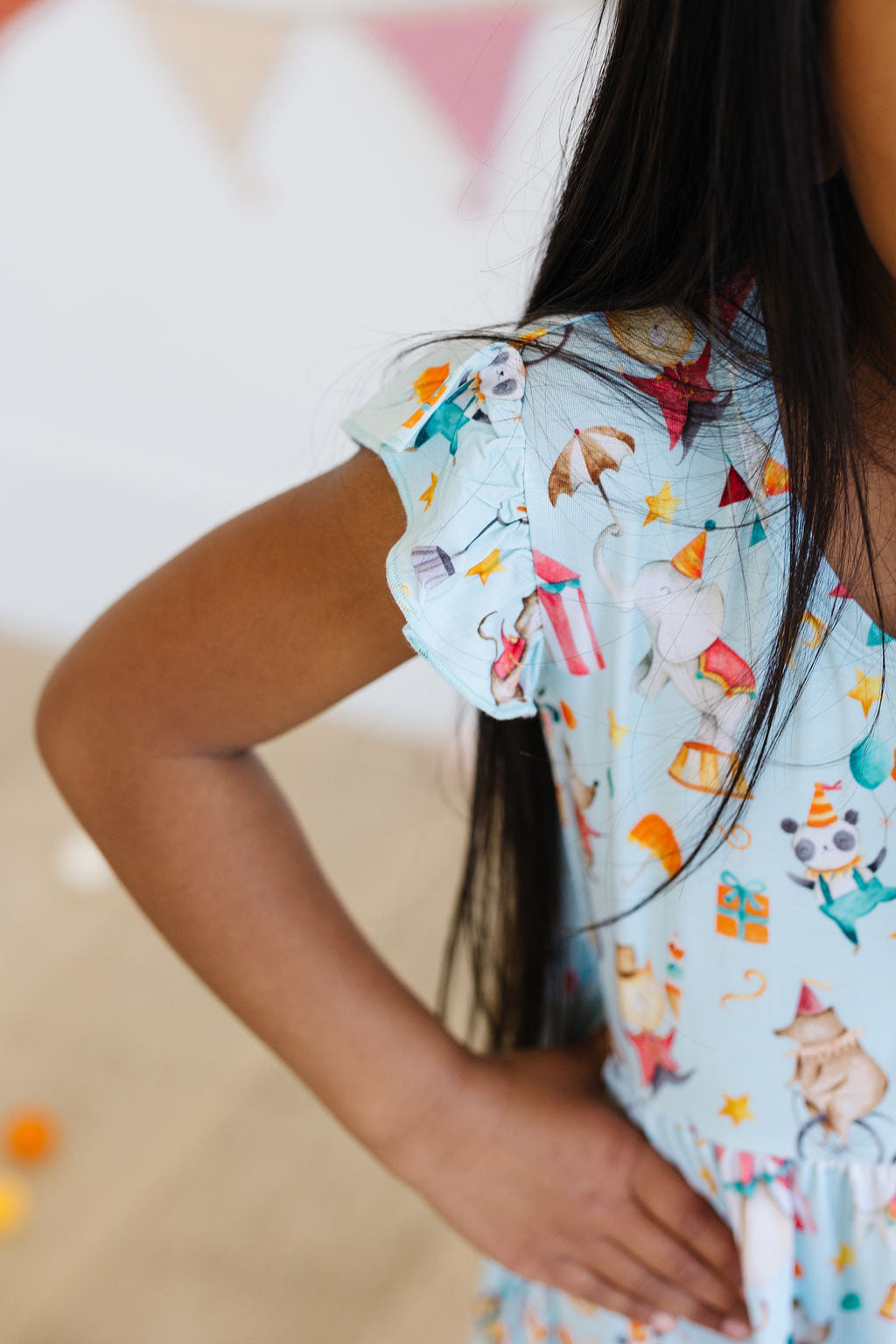 Take Me to the Circus – Girls’ Short Sleeve Twirl Dress