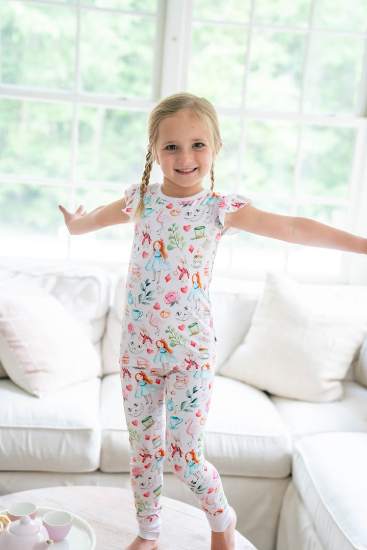 Alice in Wonderland - Girls Bamboo Two-Piece Pajama Set