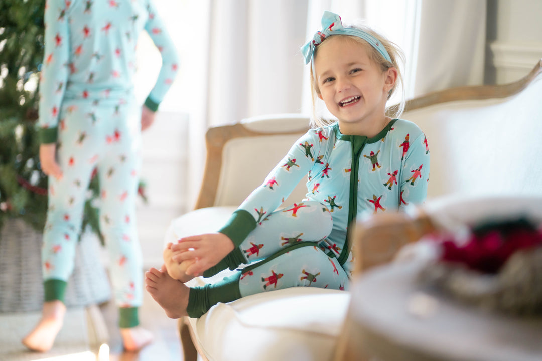 Snow Much Fun One-Piece Zipper Pajamas