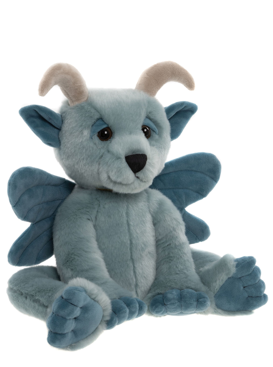 Charlie Bears Drawbridge gargoyle plush toy blue mythical creature stuffed animal front view