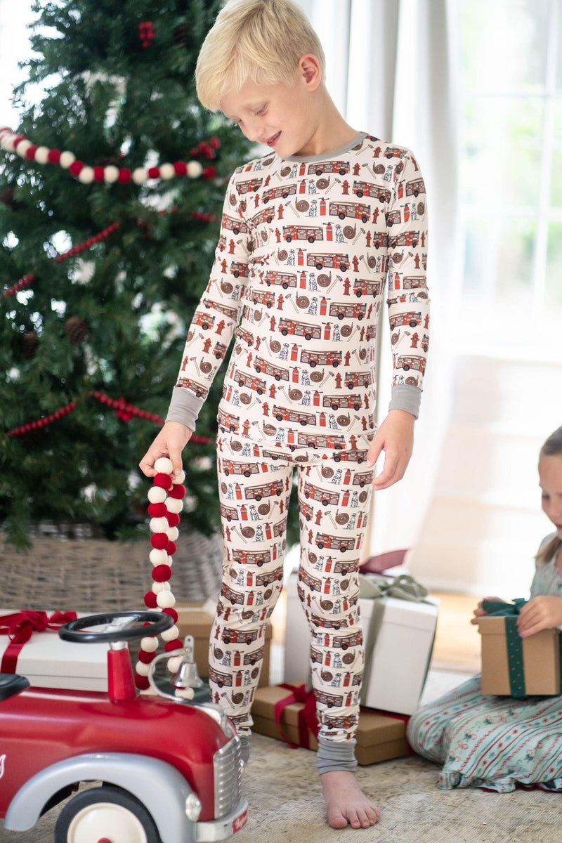 Firehouse Friends Kid's Bamboo Two-Piece Pajama Set