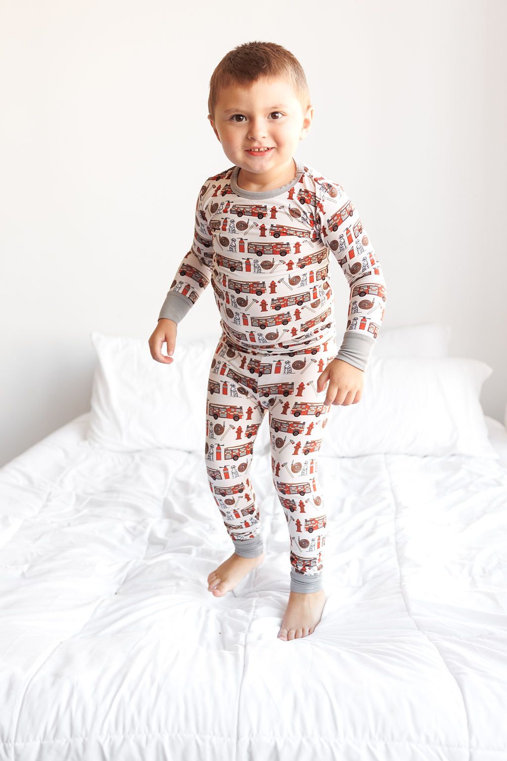 firehouse bamboo two piece kids pajama set