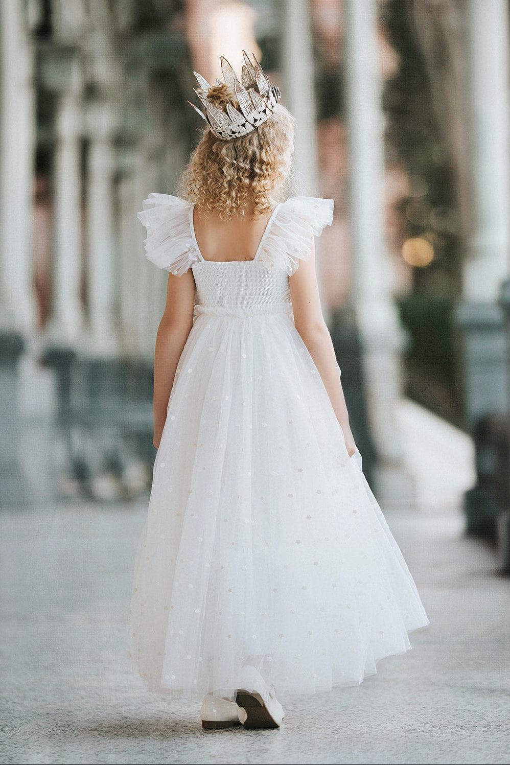 toddler flower girl dresses Fleur Dress Soft White A timeless heirloom dress Size:2US/34FR/6UK Category_Kids & Teens The Genus Rosa Velvet