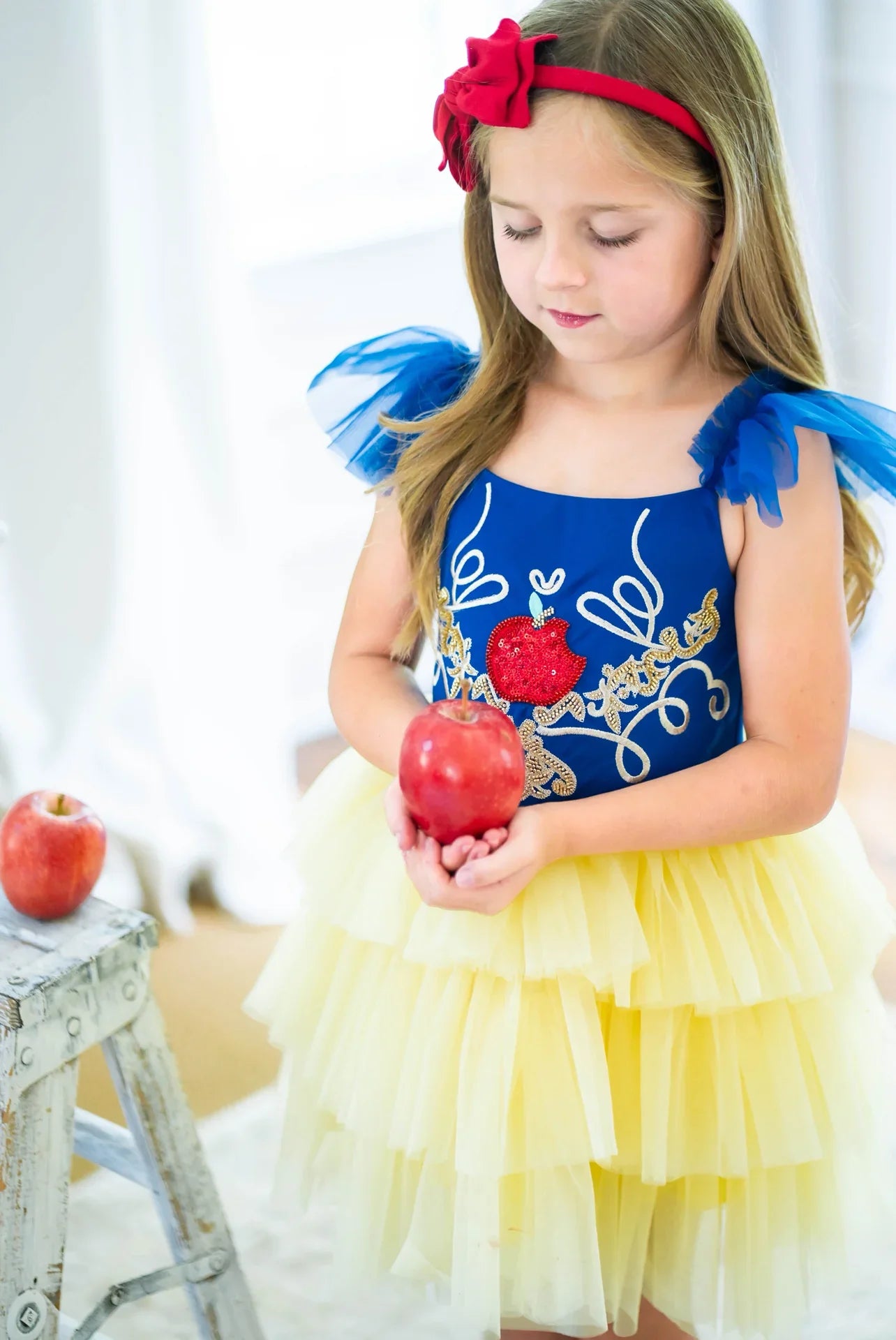 Princess-inspired snow white twirl dress for Halloween, birthdays, and special occasions