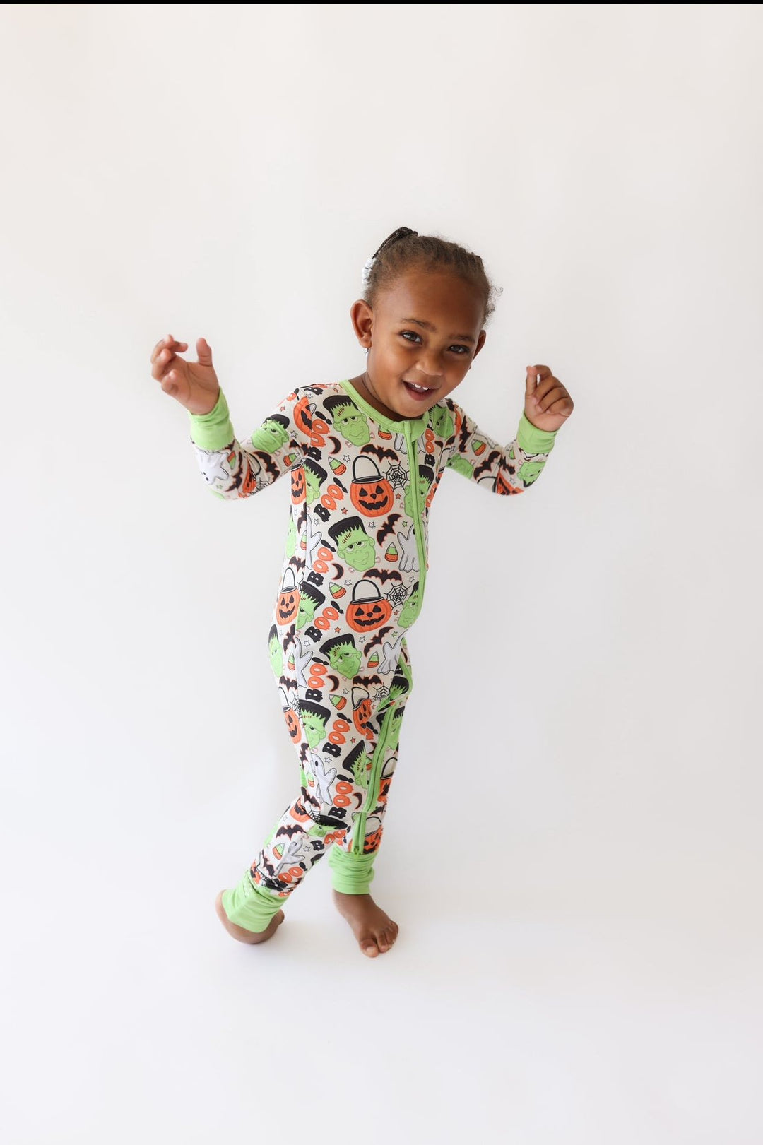 Monster Mash-Up Unisex Bamboo Zipper Pajamas