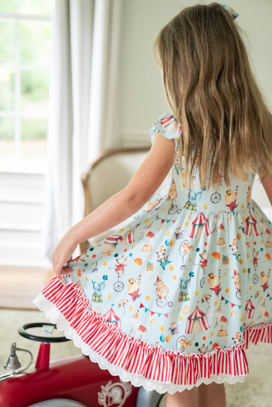 Take Me to the Circus – Girls’ Short Sleeve Twirl Dress