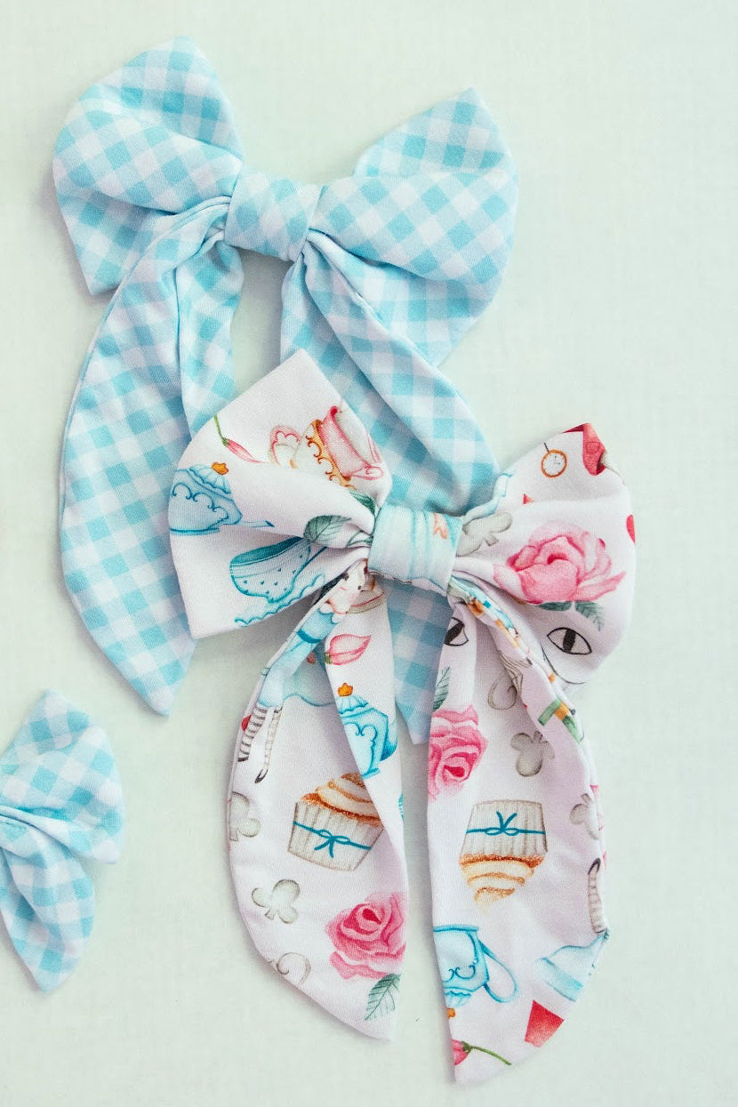 Alice in Wonderland & Gingham Hair Bows