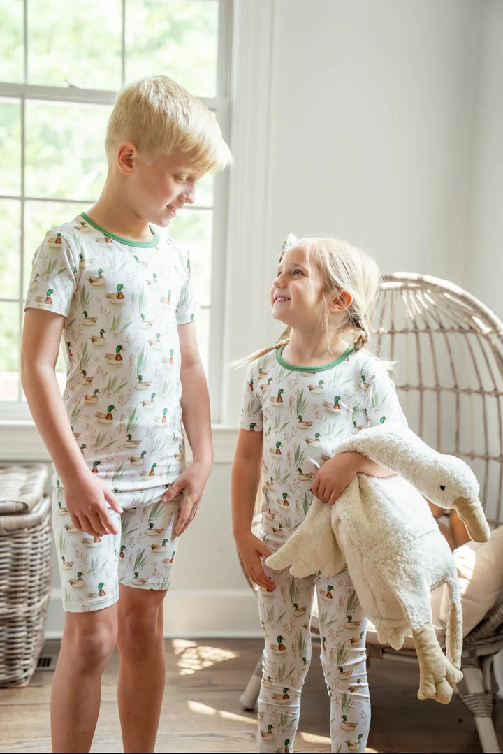Mallard Ducks Bamboo Pajamas – Two-Piece Short Set