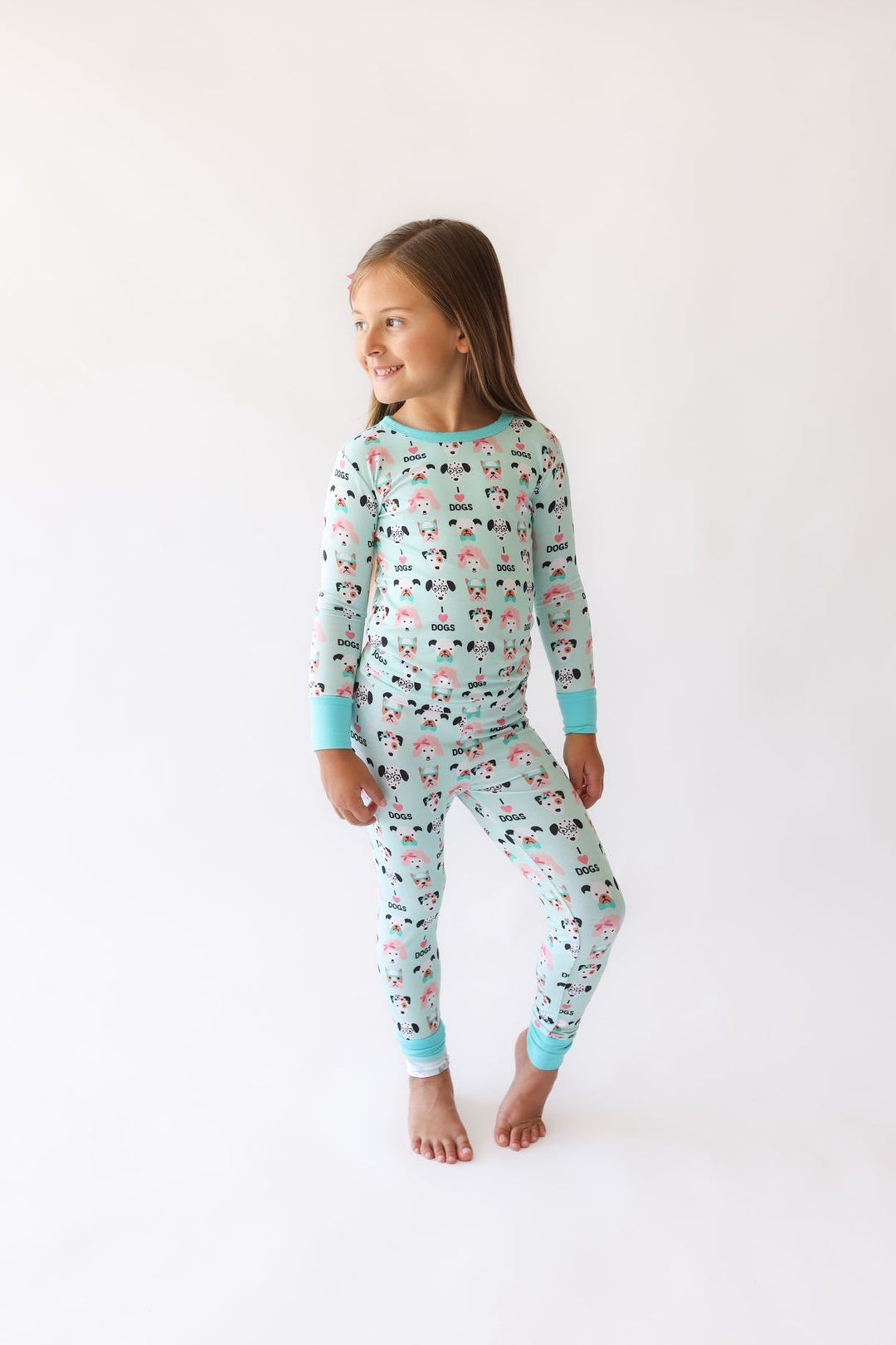 I ❤️ Dogs | Unisex Two-Piece Bamboo Pajamas