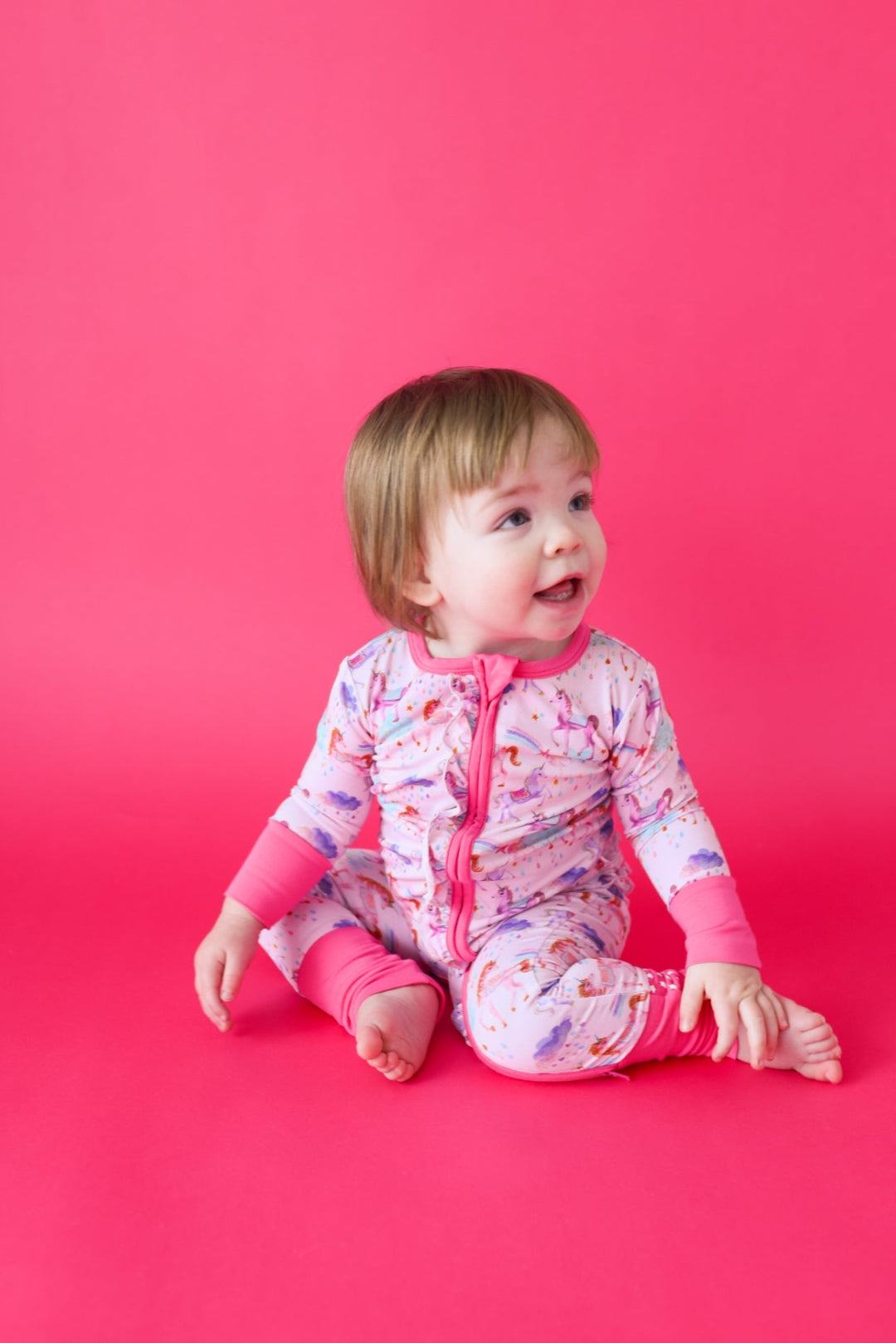 Magical Unicorns - Convertible Zip-Up Pajamas