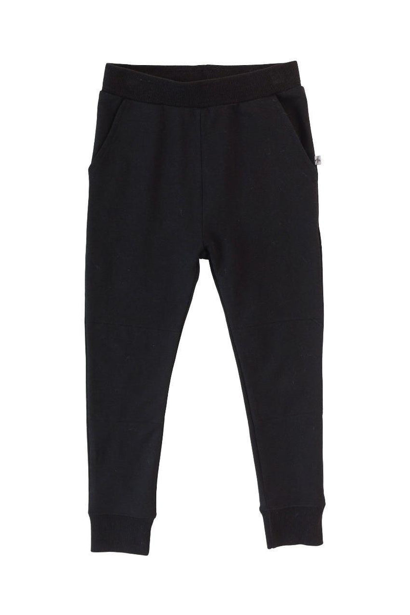 French Terry Kids Joggers - Unisex - Black