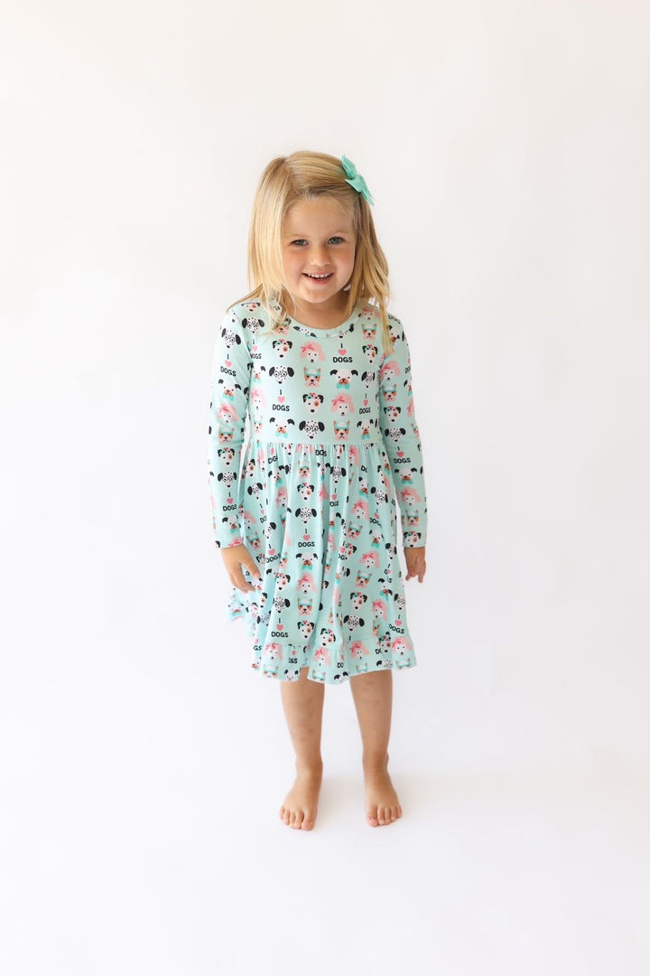 I ❤️ Dogs Bamboo Girls Twirl Dress