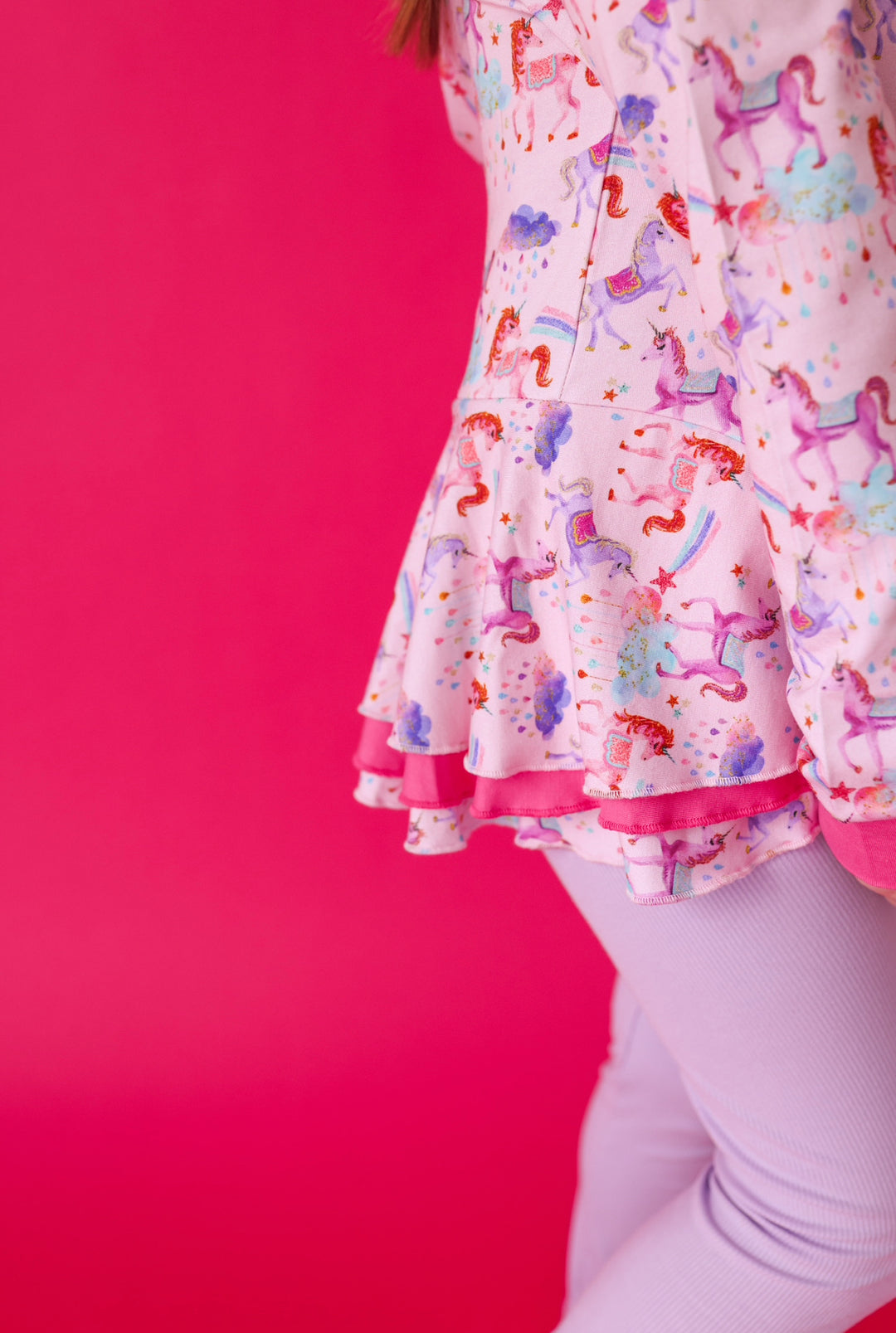 Magical Unicorns- Girls' Peplum Jacket