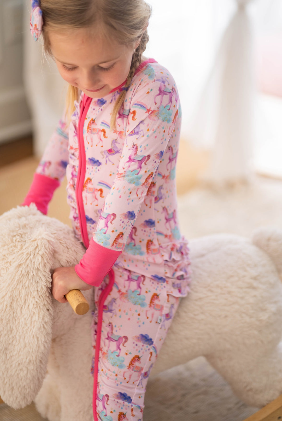 Magical Unicorns - Convertible Zip-Up Pajamas