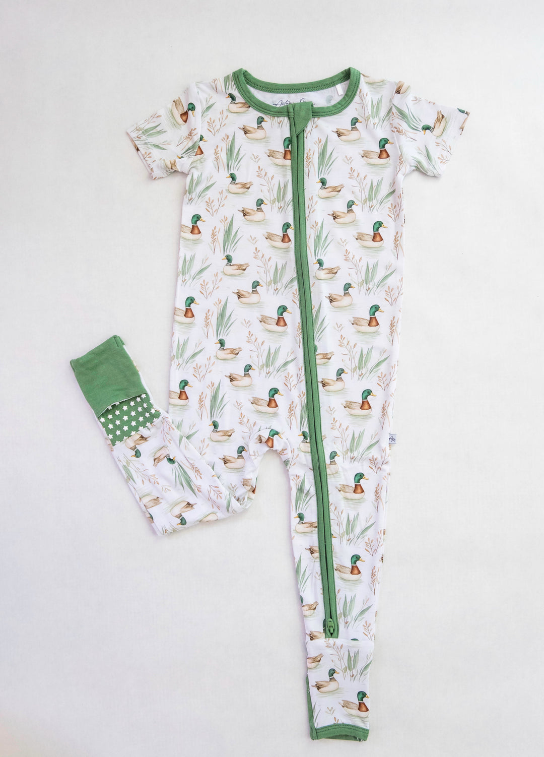 Mallard Ducks - Bamboo Zipper Pajamas – Short Sleeve