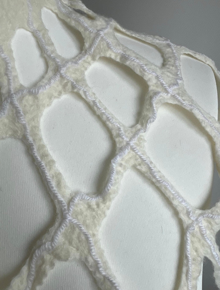 Merino Wool Spiderweb Capelet | Handmade Halloween Collar