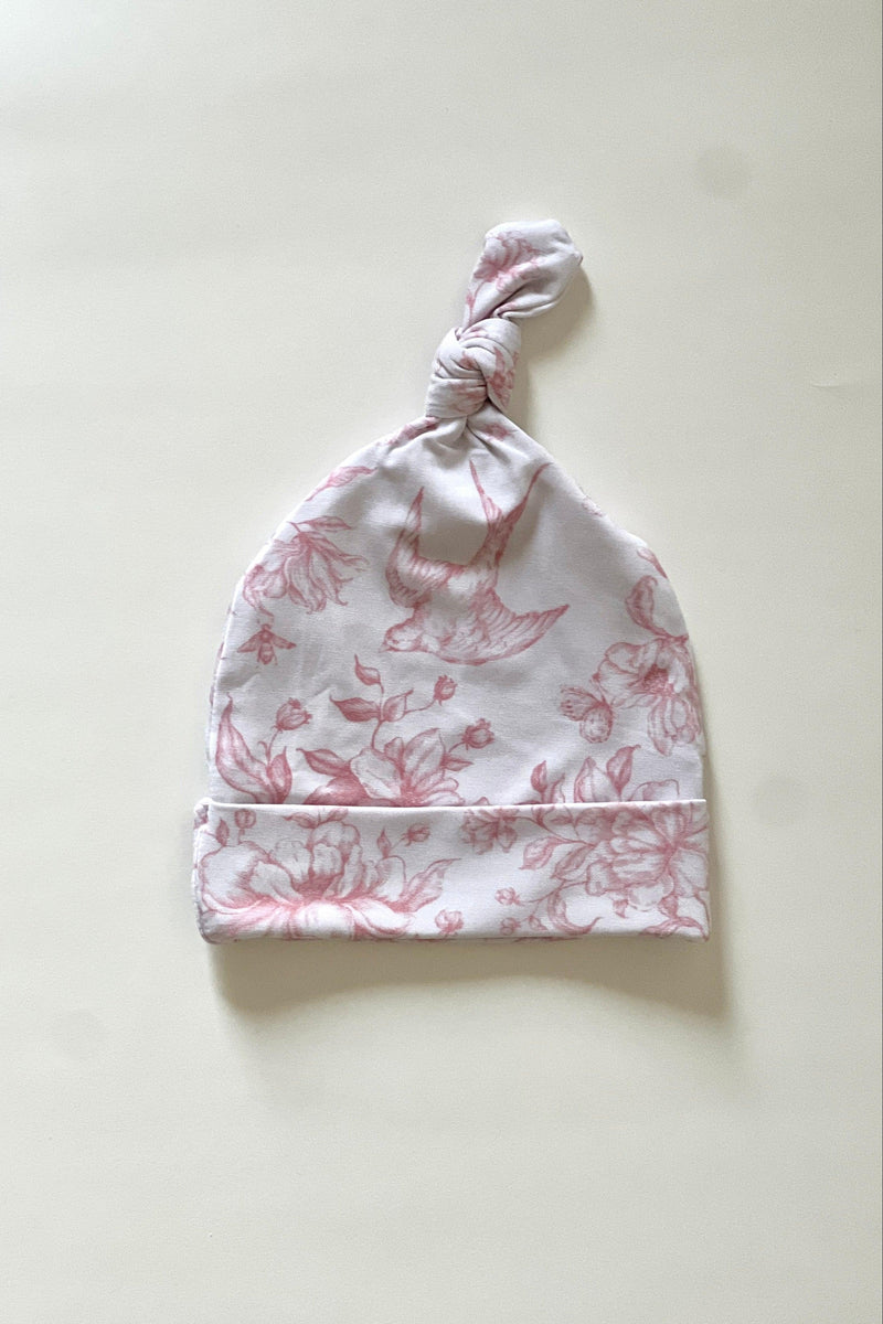 Botanical Lullaby - Toile Bamboo Newborn Hat