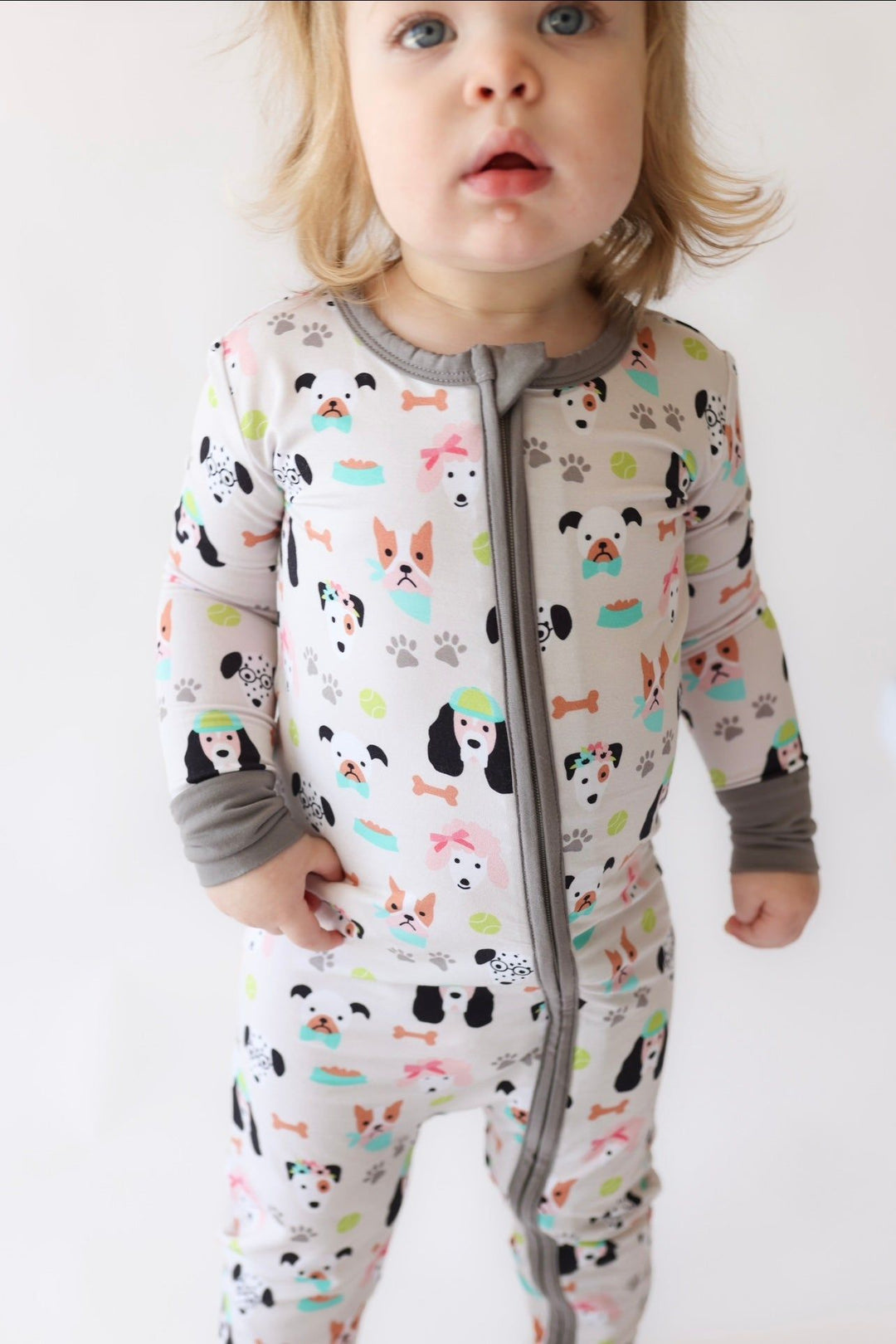 Doggy Dreams - Zip Up Pajama Romper