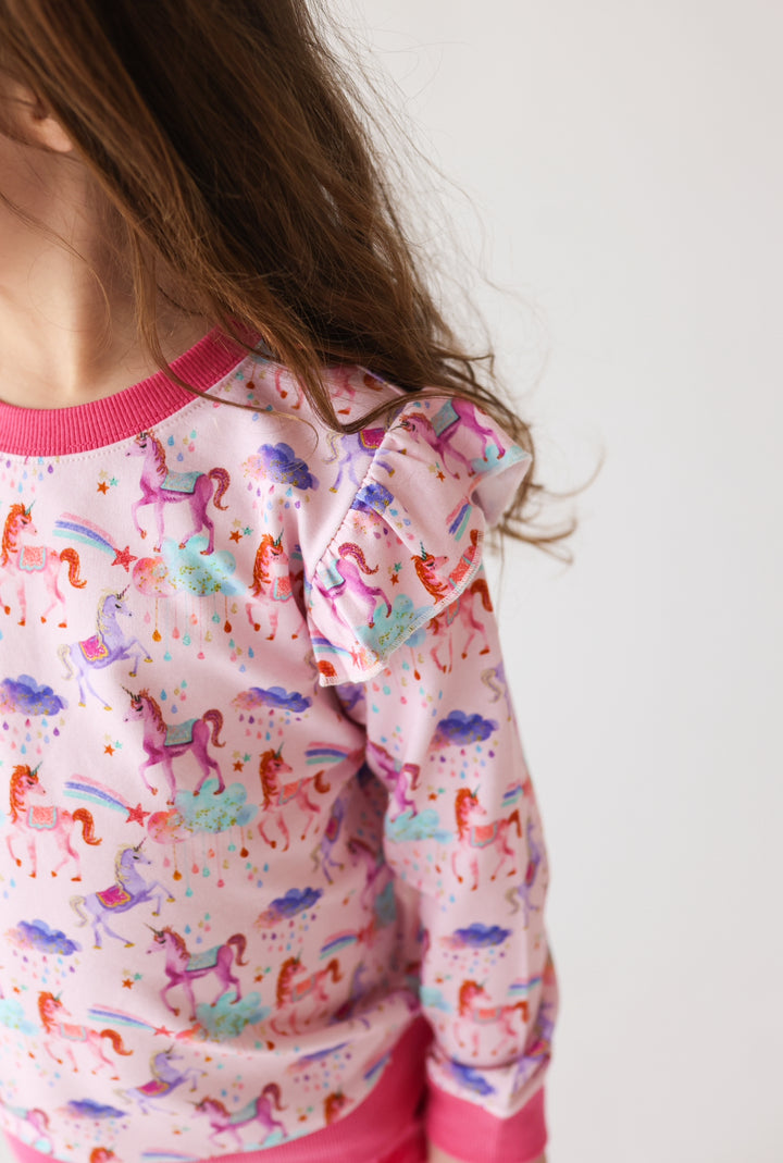 Magical Unicorns- Girls French Terri Sweatshirt