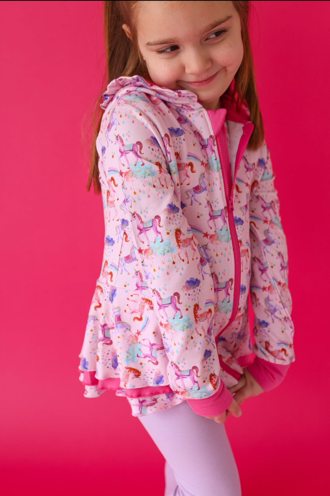 Magical Unicorns- Girls' Peplum Jacket