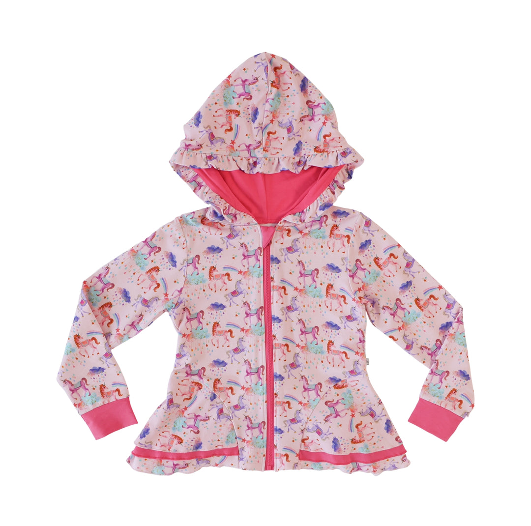 Magical Unicorns- Girls' Peplum Jacket