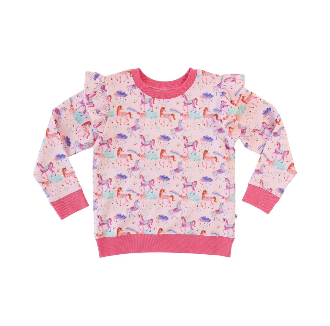 Magical Unicorns- Girls French Terri Sweatshirt