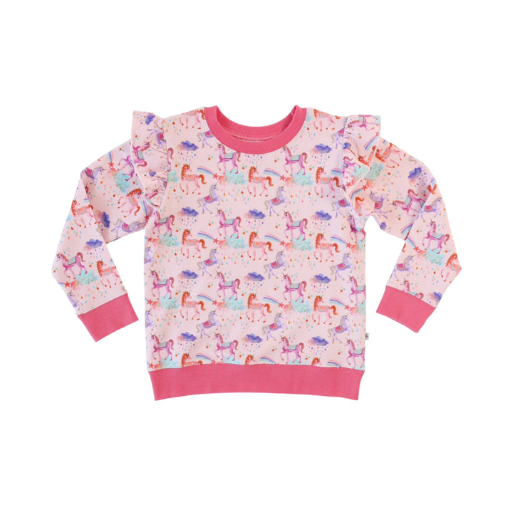 Magical Unicorns- Girls French Terri Sweatshirt